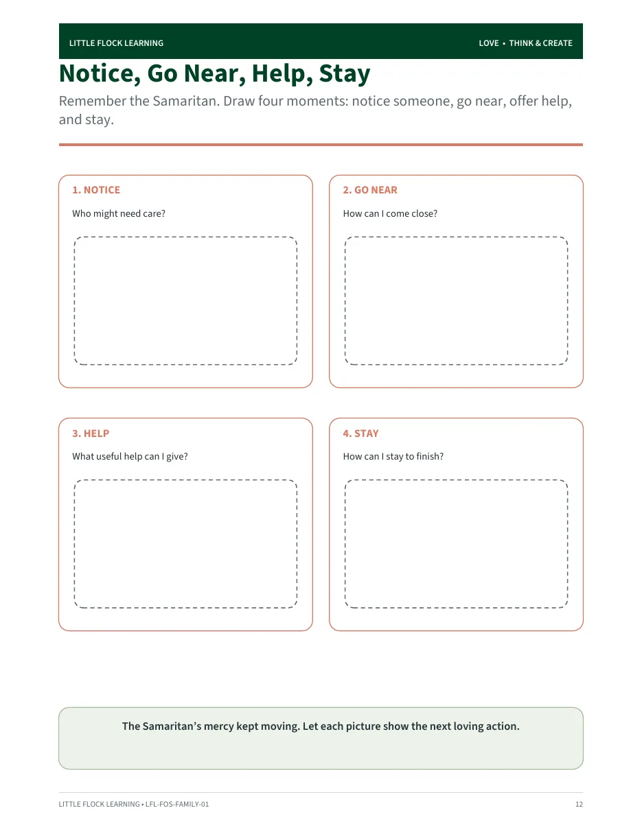 Think and Create page from the same Love session
